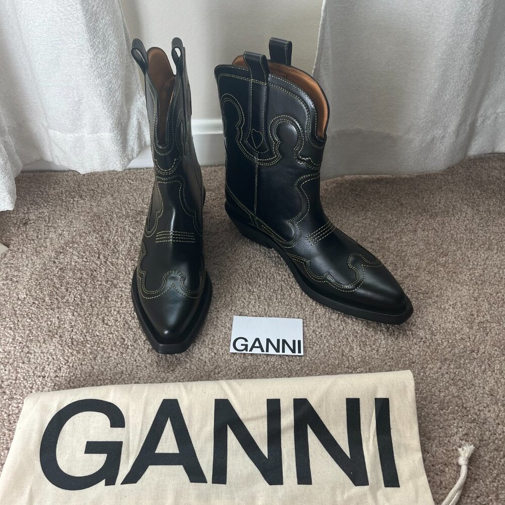 Ganni western boots cowgirl